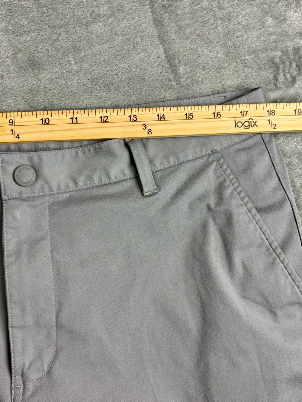 Rhone Commuter Slim Pants Mens 36 Gray Technical Stretch 36X28 Flaw - Picture 11 of 16